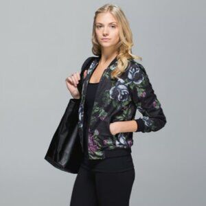 Lululemon reversible full zip garden party bomber jacket
